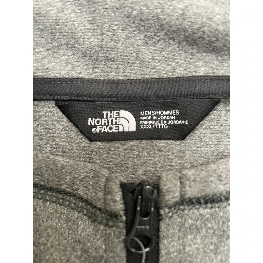 NEW The North Face Tech 1/4 Zip‎ Fleece 3XL Asphalt Heather Gray Lined Stretch
